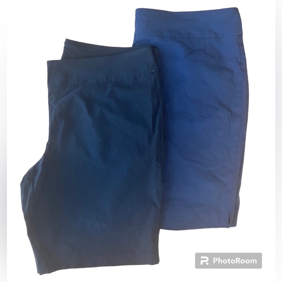 Attyre Pants - Attyre Womens Bermuda Dress Short Bundle in Black and Navy Blue Sz 20W